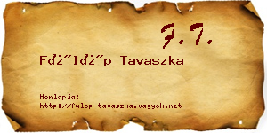 Fülöp Tavaszka névjegykártya